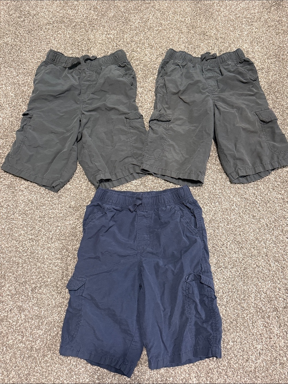 Jumping Beans Boys' Cargo Shorts - Gray & Navy size 8 - 3 pair
